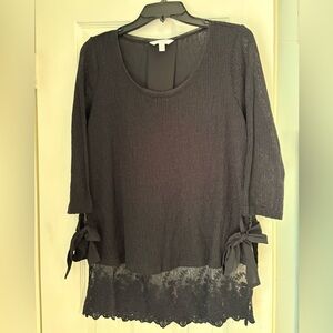 LC Lauren Conrad Black Shirt Size M